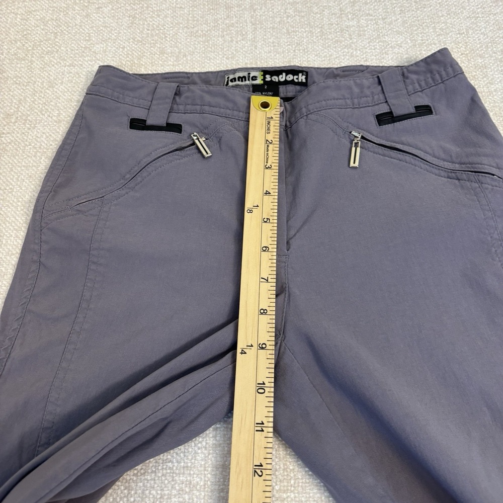 Jamie Sadock Womens Gray Golf Pants Size 2 Stretch Technical Trousers Zippered - Picture 9 of 10